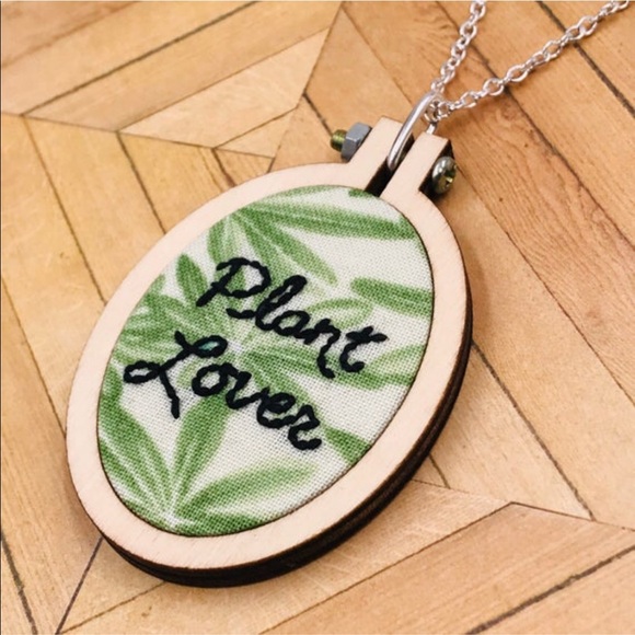 🏷SOLD🏷 Hand Sewn Embroidery Pendant Necklace - Picture 3 of 5